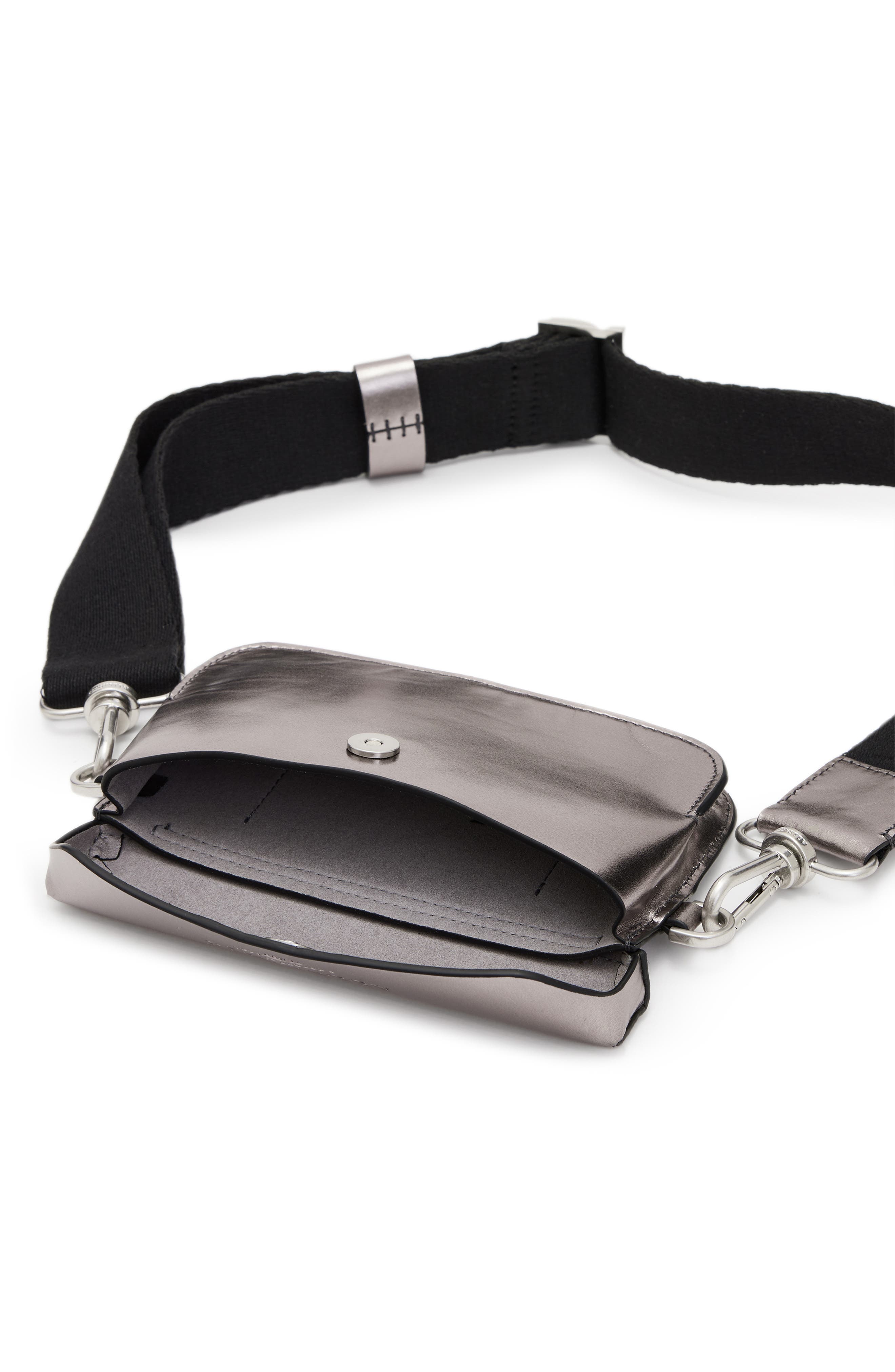 Zoe Leather Crossbody Bag, Alternate, color, PEWTER METALLIC
