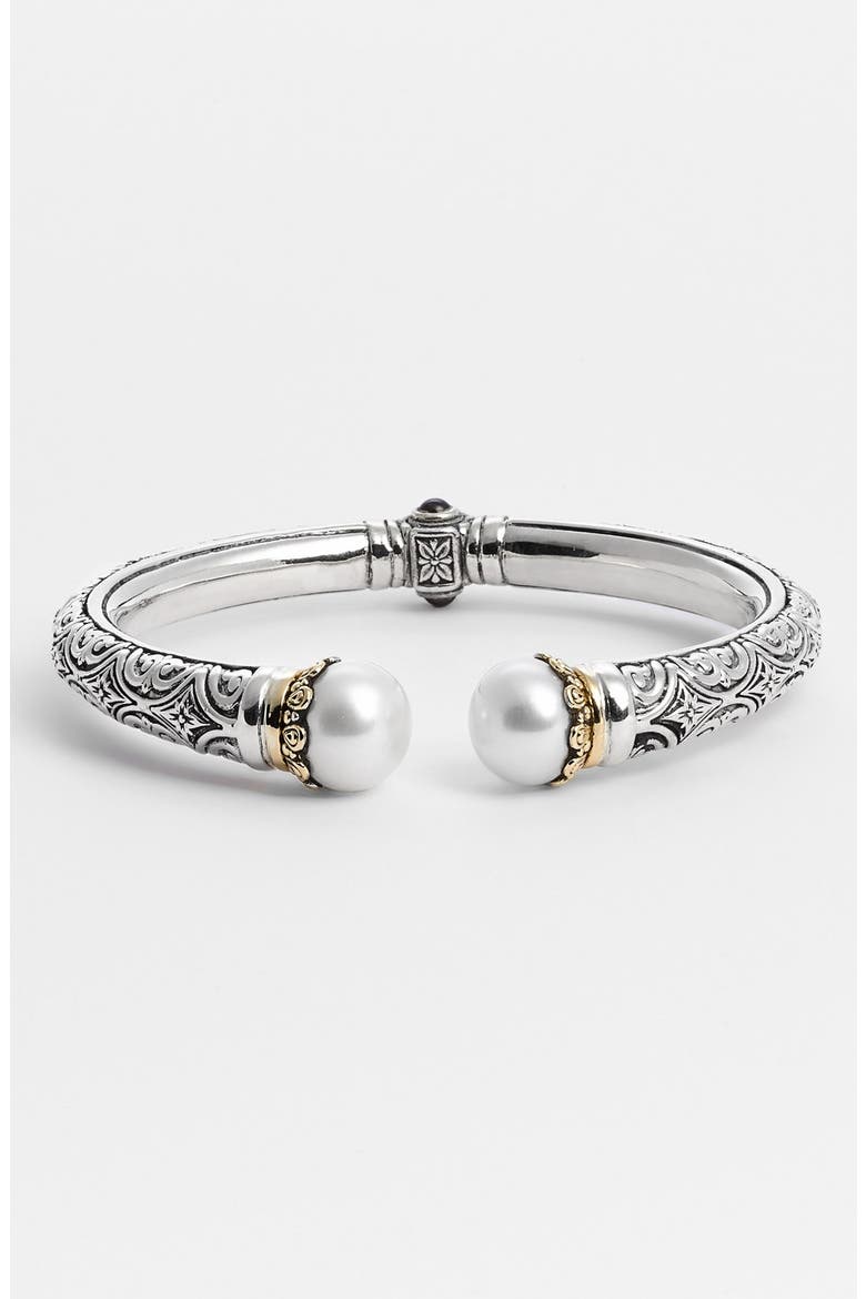 'Hermione' Hinged Cuff, Main, color, SILVER/ GOLD