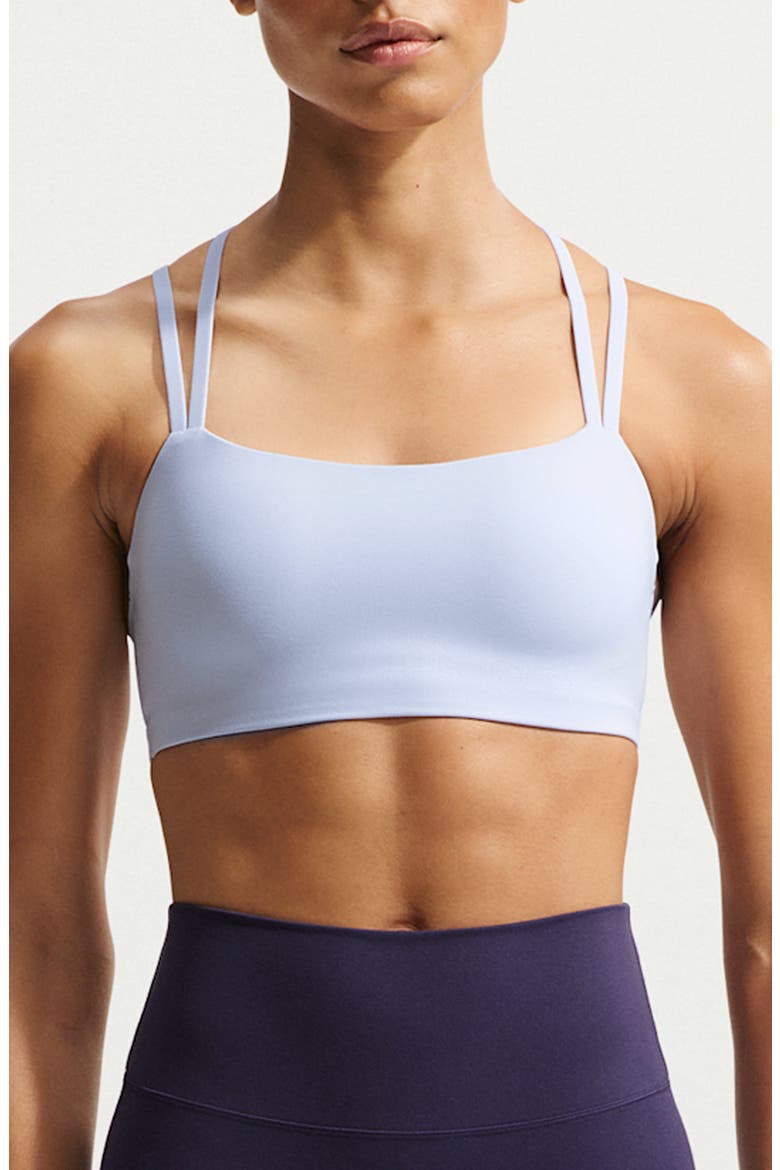 Zenvy Strappy Light-Support Padded Sports Bra, Main, color, HYDROGEN BLUE/ COOL GREY