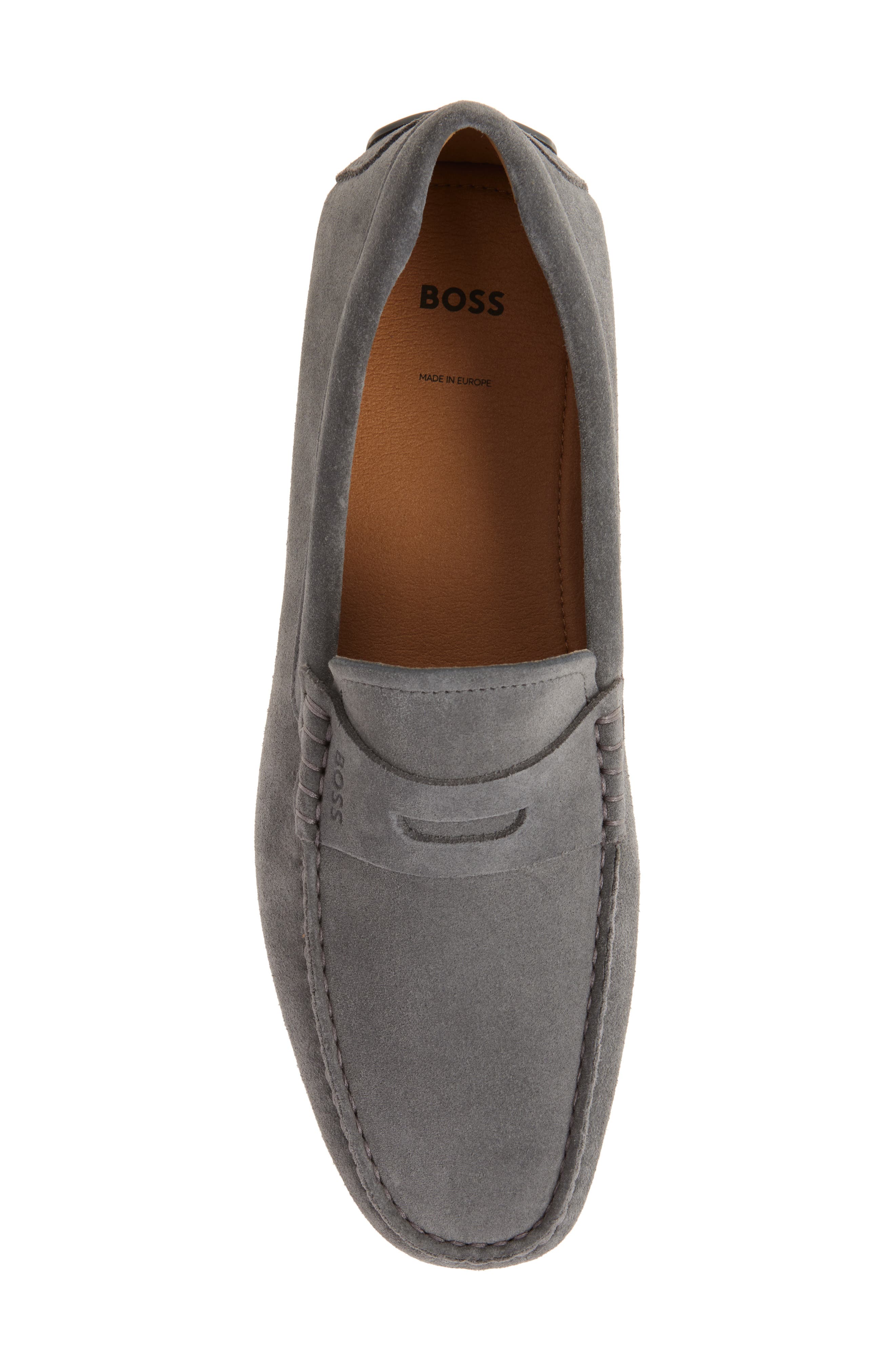 BOSS Noel Penny Loafer, Alternate, color, Medium Grey