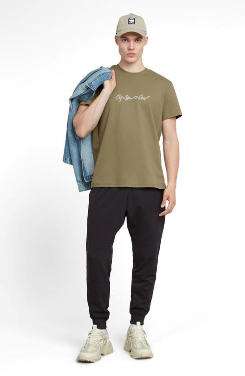 G-star G-script Graphic T-shirt In Ensis Green