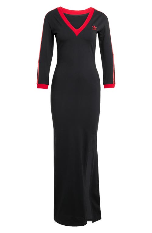 Adidas Originals Adidas Adicolor Classics 3-stripes Maxi Dress In Black