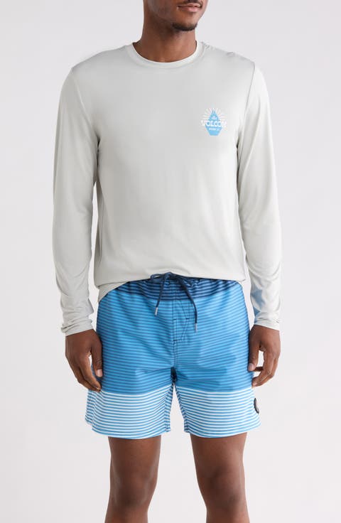 Long Sleeve Rashguard & Board Shorts Set