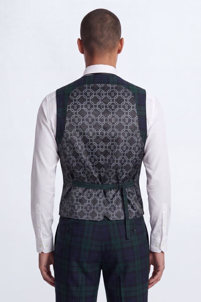 Ginger Tartan Waistcoat, Alternate, color, Green