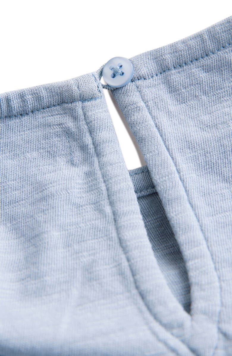 NEXT Kids' Embroidered Flutter Sleeve Cotton Top, Alternate, color, Blue