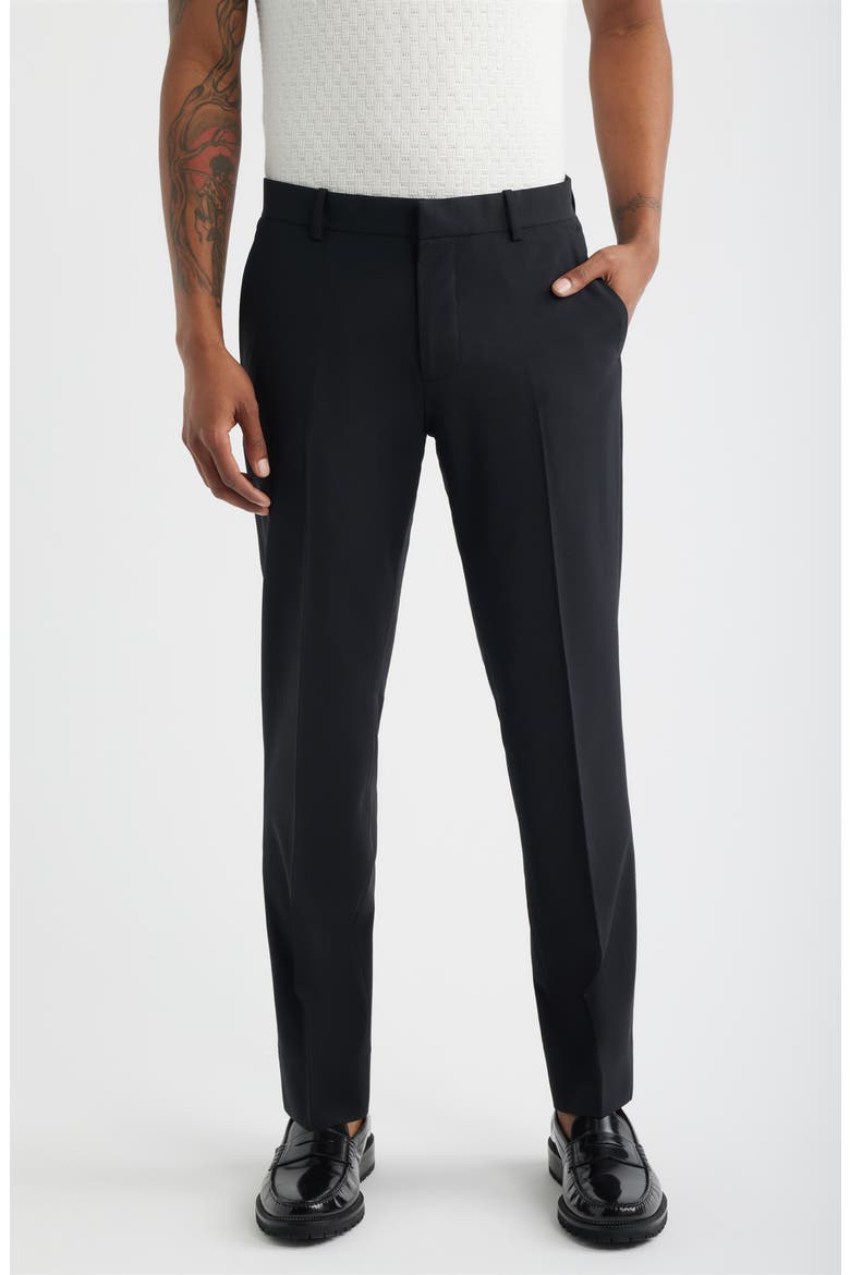 Skinny Fit Suit Pants, Main, color, BLACK