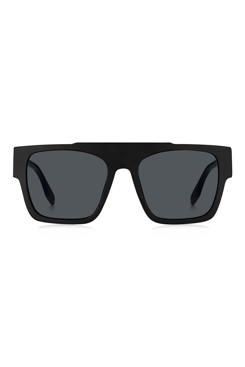 MARC 757/S 53mm Rectangular Sunglasses, Main, color, MATTE BLACK