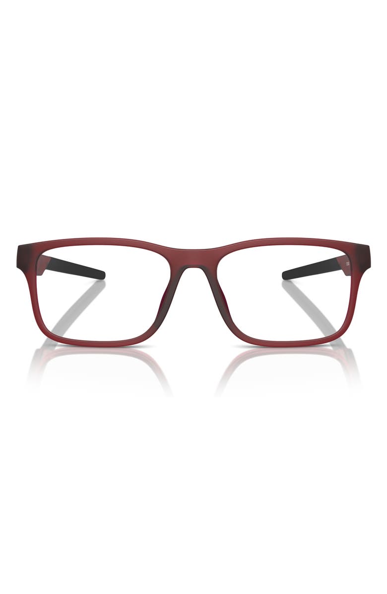 Scuderia Ferrari 54mm Rectangular Optical Glasses, Main, color, Opal Matte Red / Demo Lens
