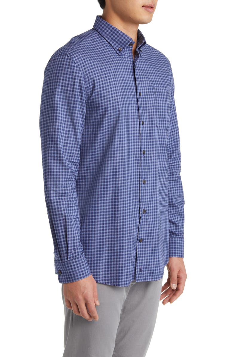 johnnie-O Mobley Gingham Check Button-Down Shirt, Alternate, color, 