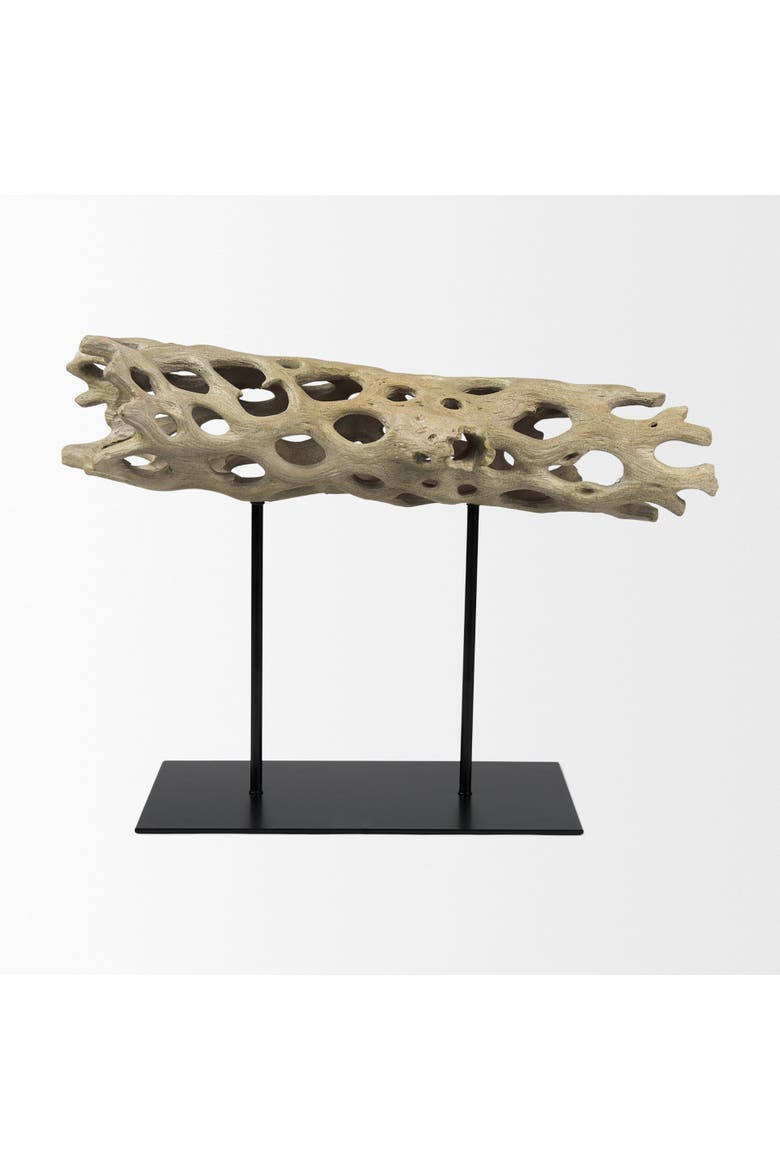 Dwell Cholla Wood Resin Decorative Object, Alternate, color, Brown