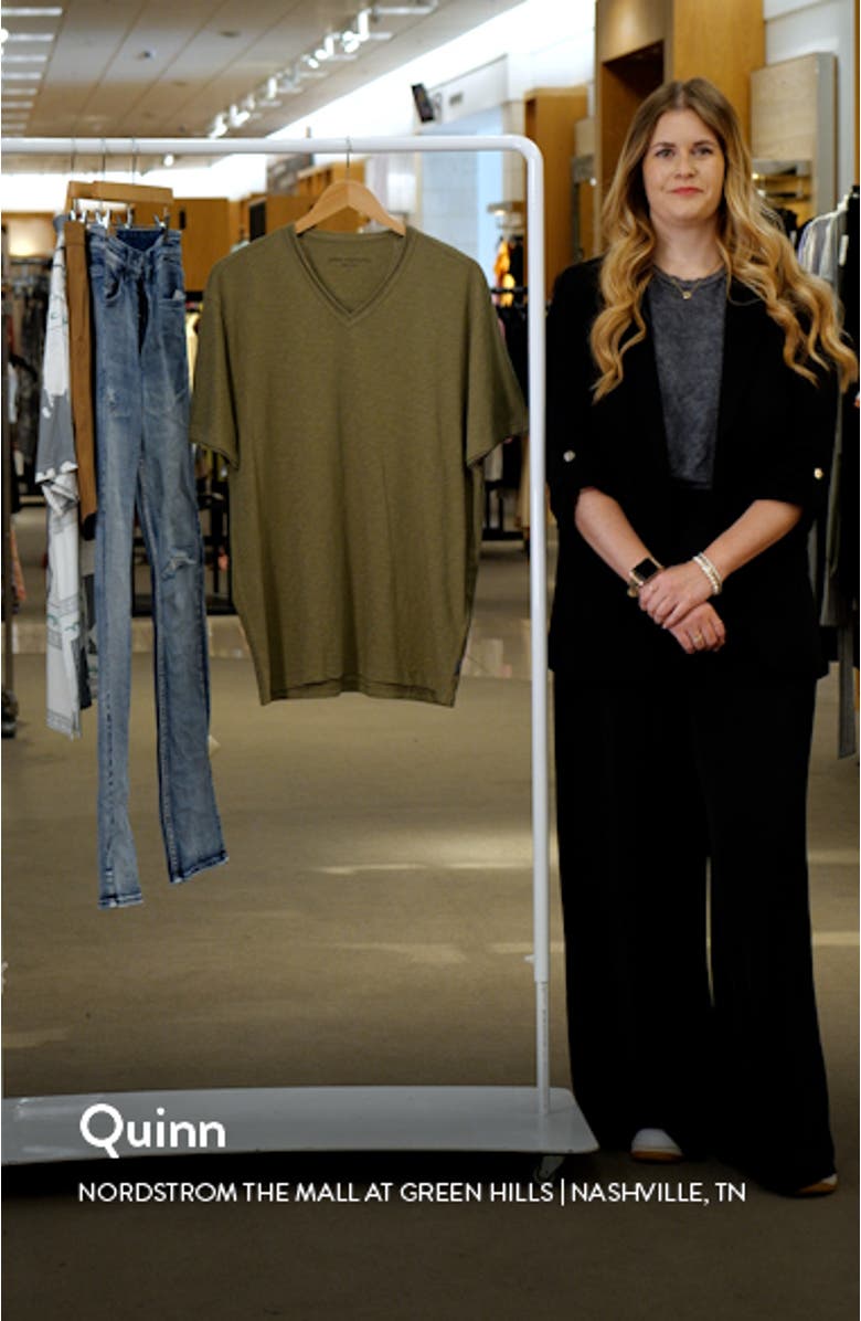 Miles Raw Edge Slub V-Neck T-Shirt, sales video thumbnail