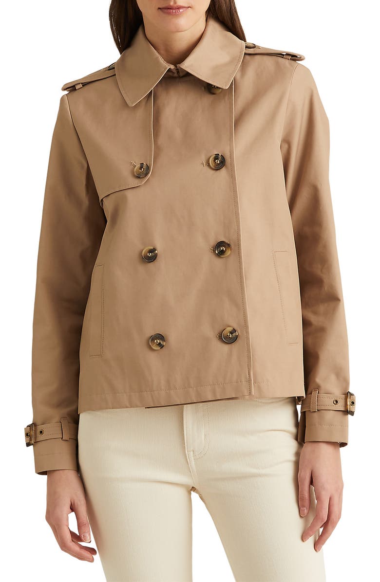 Lauren Ralph Lauren Double Breasted Trench Coat, Main, color, 