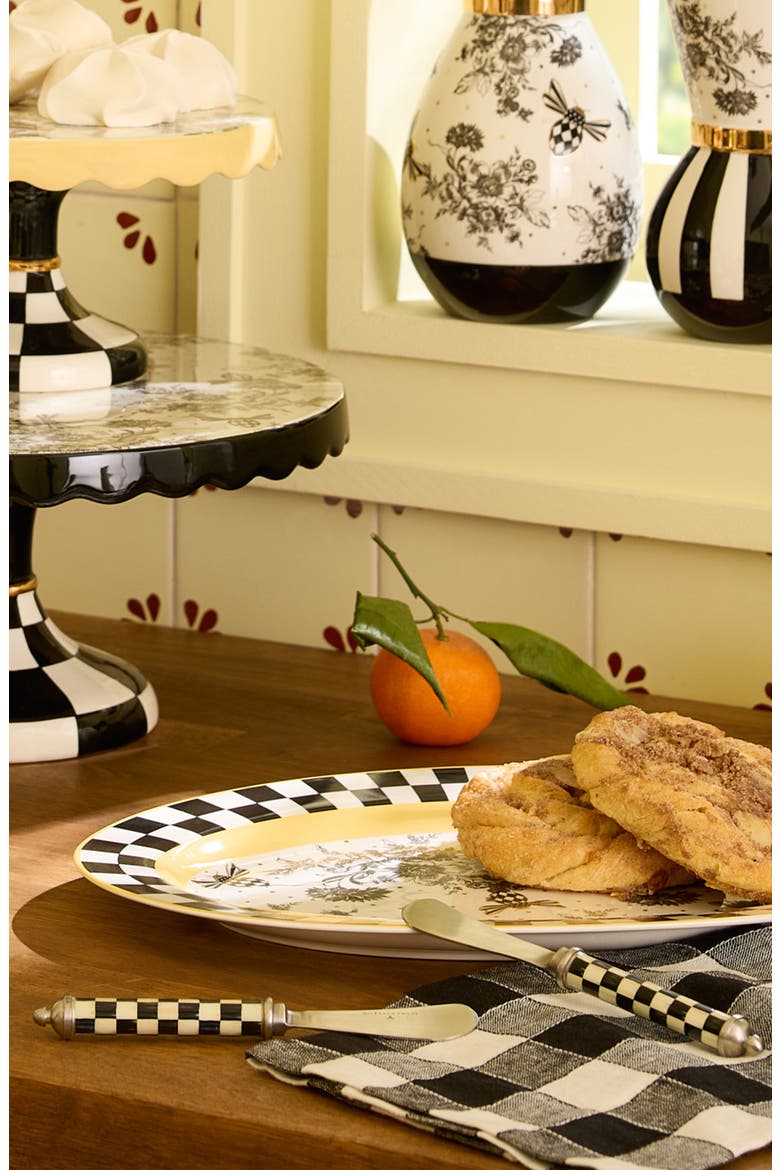 Courtly Check Bistro Spreader Set, Alternate, color, BLACK