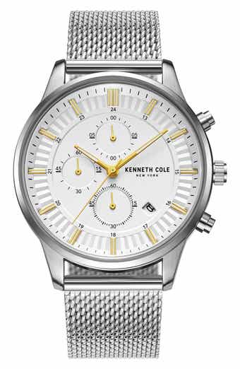 Men's Chronograph Mesh Strap Bracelet Watch, 45mm