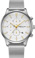 Kenneth Cole Men's Chronograph Mesh Strap Bracelet Watch, 45mm