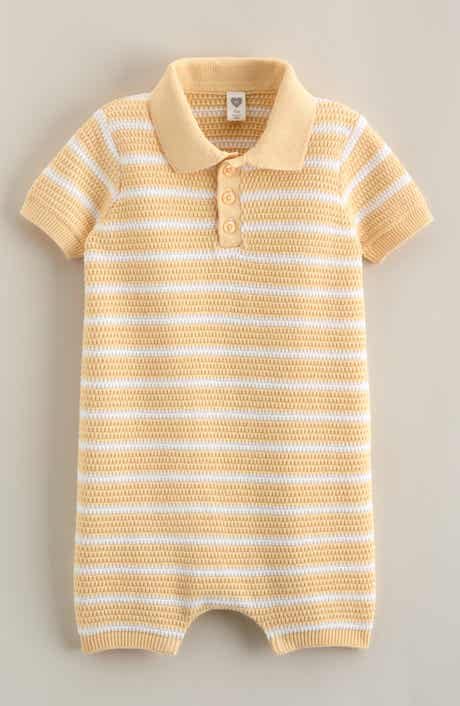 Cotton Polo Sweater Romper