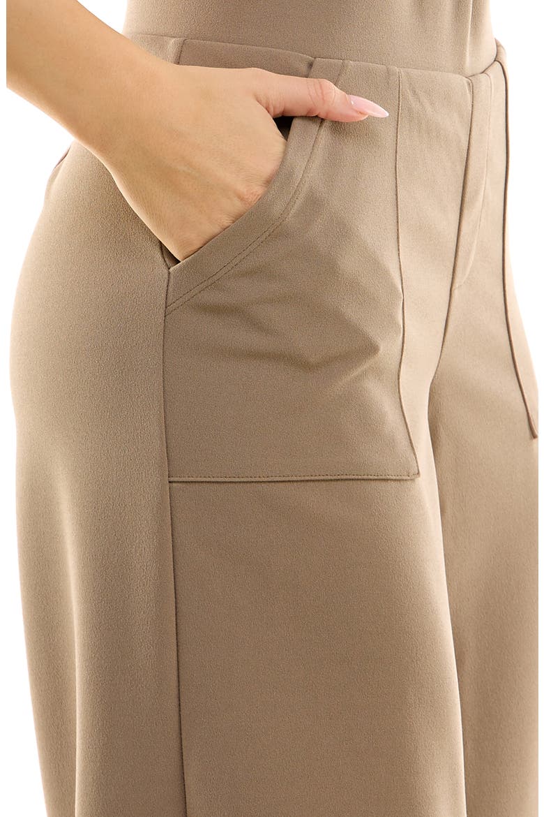 Elastic Waist Culotte Pants, Alternate, color, MINK
