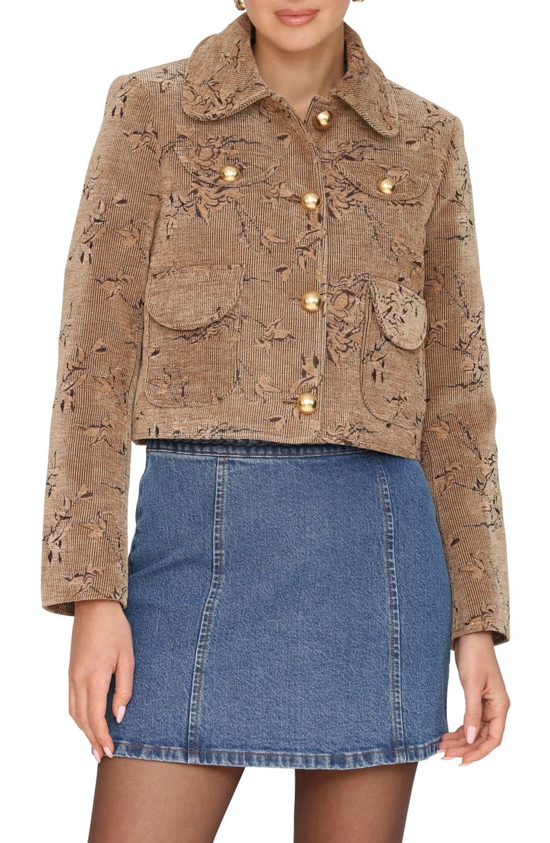 Avec Les Filles Crop Corduroy Jacket, Alternate, color,