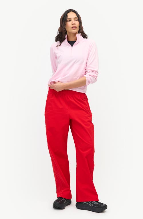 Halfdays Rebecca Half-zip Fleece Pullover In Pink