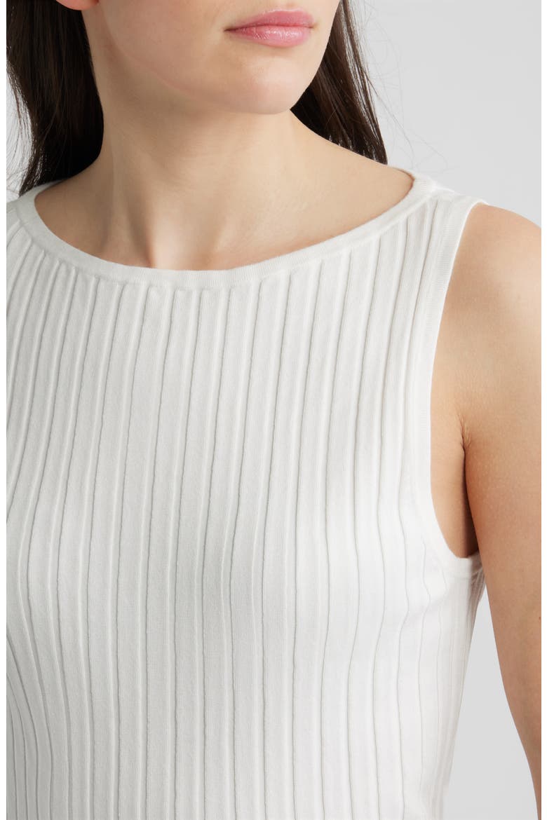 Bateau Neck Rib Tank, Alternate, color, BRIGHT WHITE