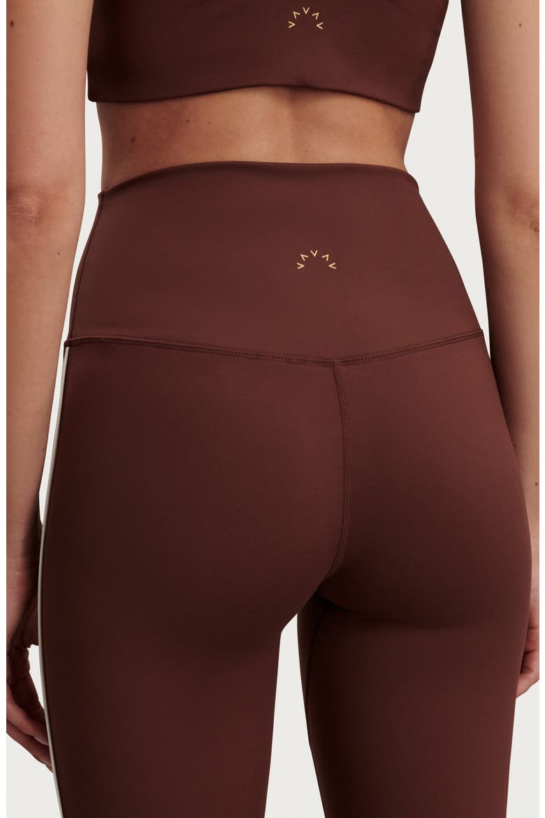 FreeSoft Piped High Waist 7/8 Leggings, Alternate, color, BROWN STONE