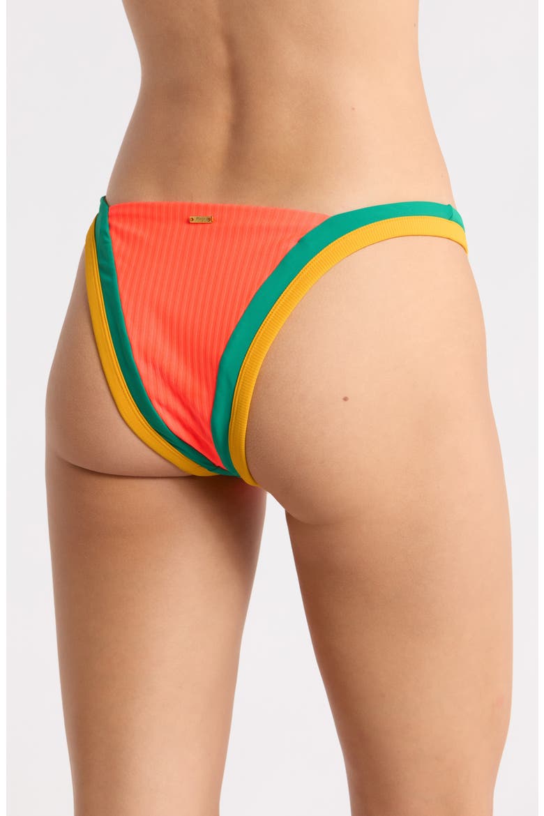 Trinity Reversible High Waist Cheeky Swim Bottoms, Alternate, color, BRIGHT RED