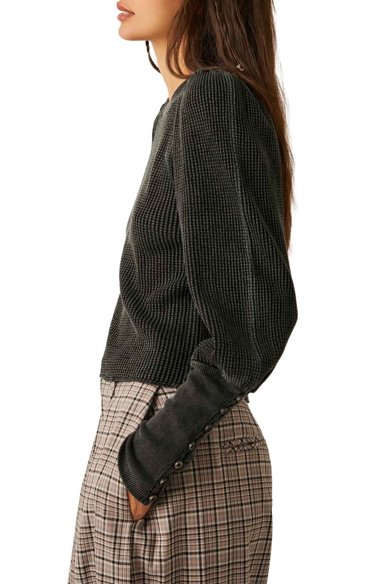 Free People Wesley Balloon Sleeve Thermal Top, Alternate, color,