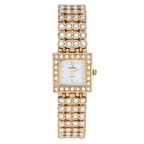 Jeweled Swarovski Strands Bracelet Watch- 22MM