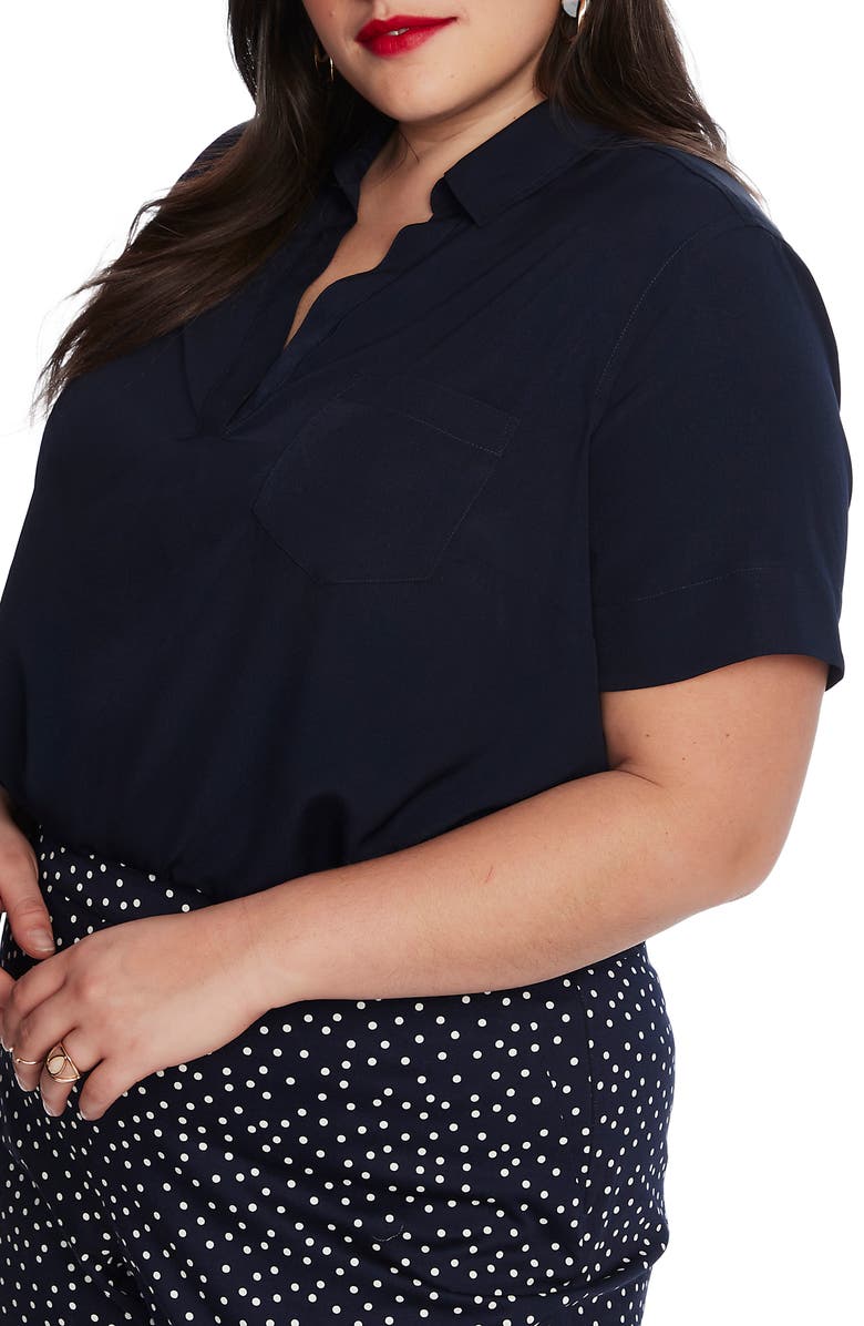 Court & Rowe Patch Pocket Collared Blouse, Alternate, color,