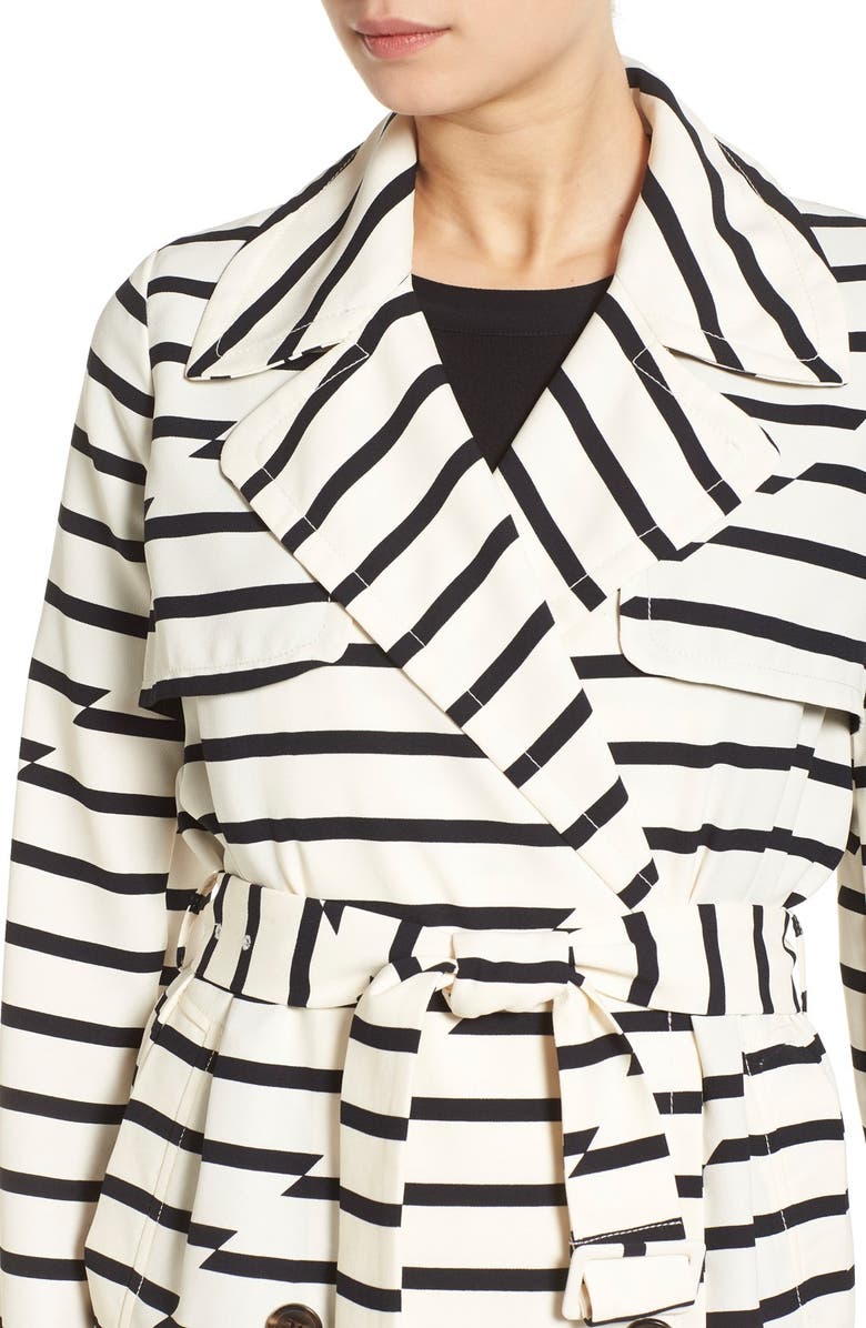 Madewell 'Parcel' Stripe Trench Coat, Alternate, color,