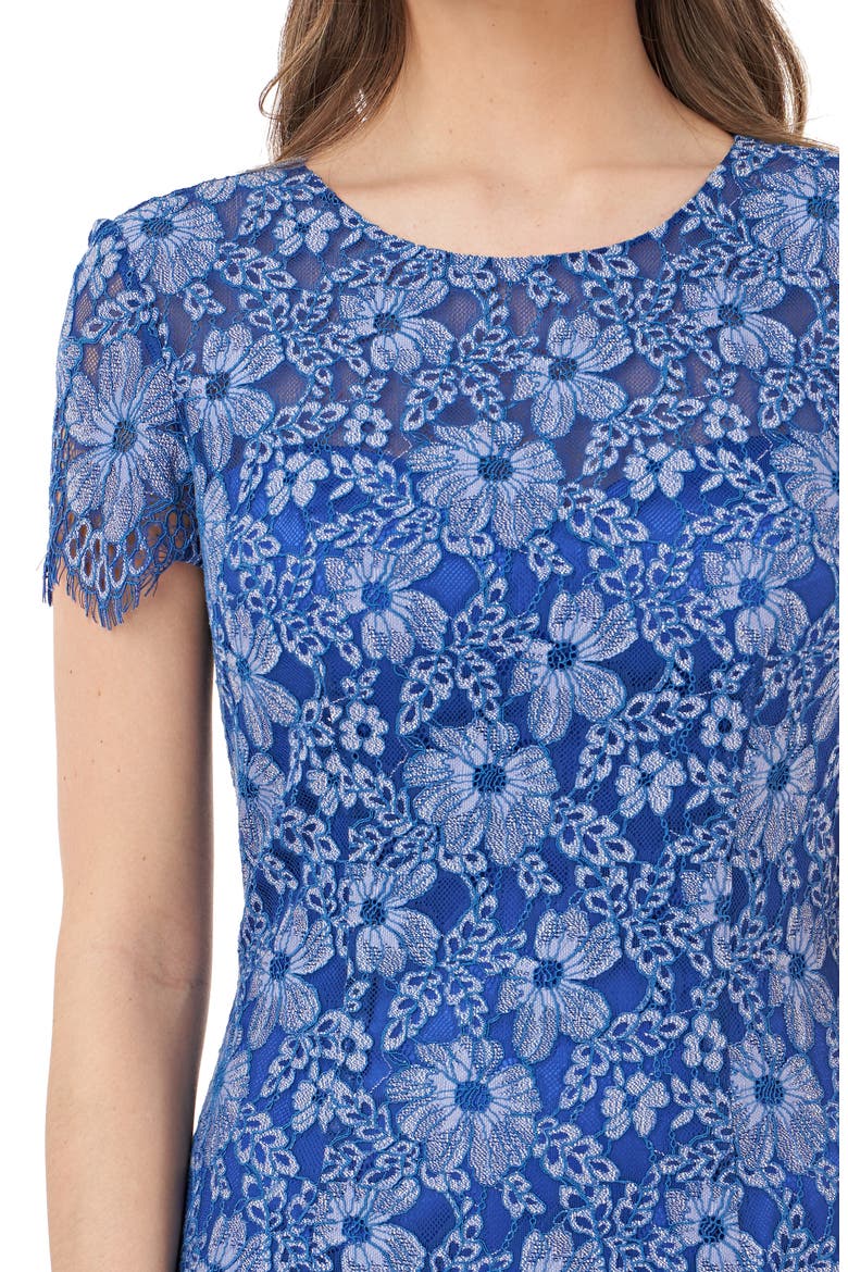 Floral Lace Cocktail Dress, Alternate, color, BLUE MULTI