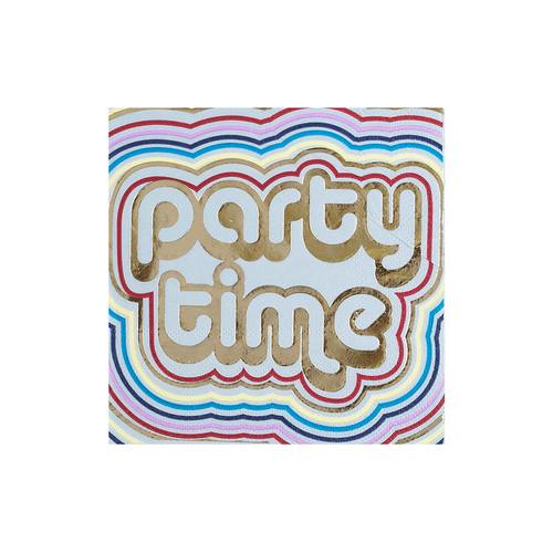 Jollity & Co Birthday Themed Cocktail Napkins In Party Time