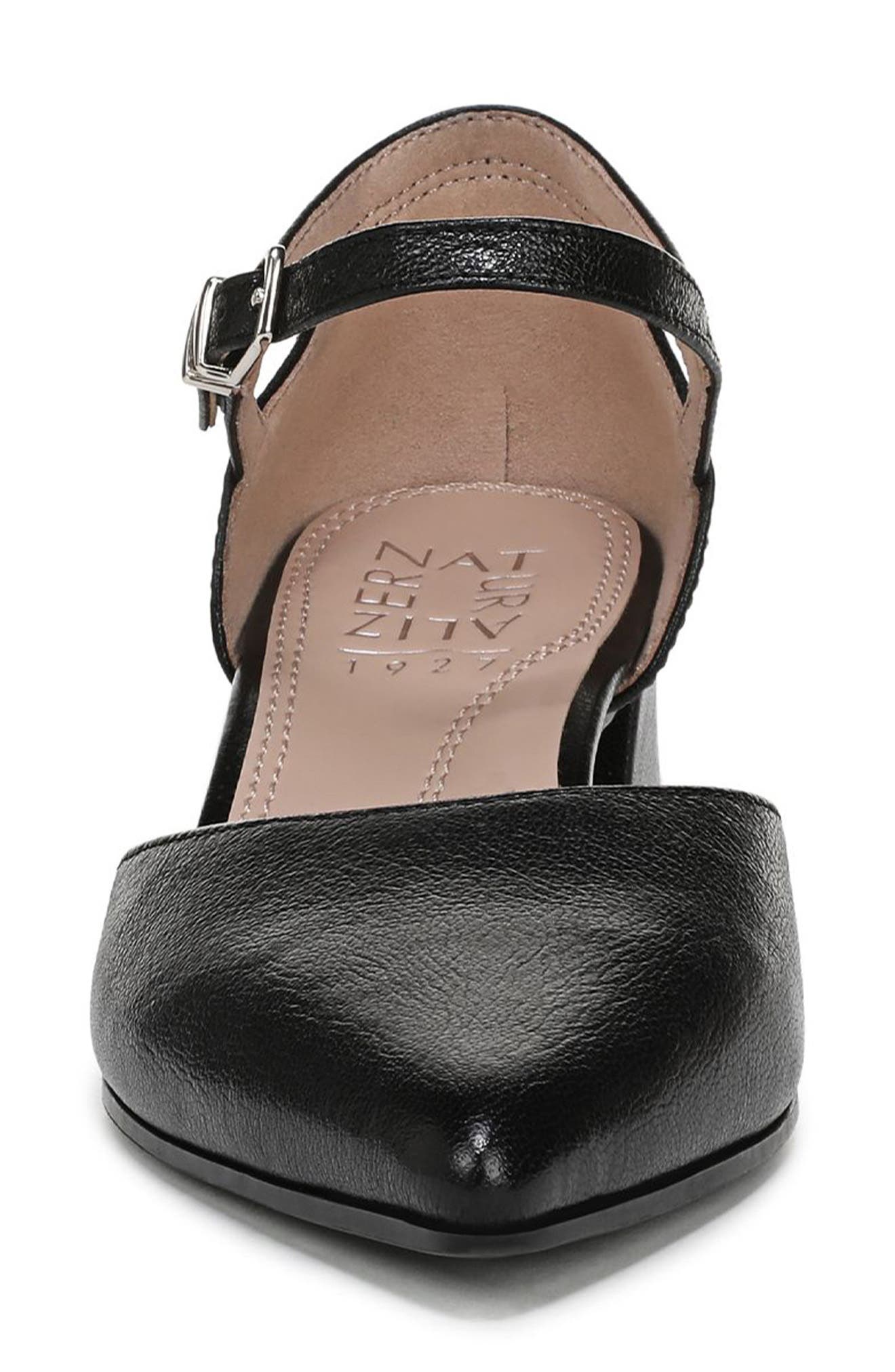 Naturalizer Maddox Ankle Strap Pointed Toe Pump, Alternate, color, Black