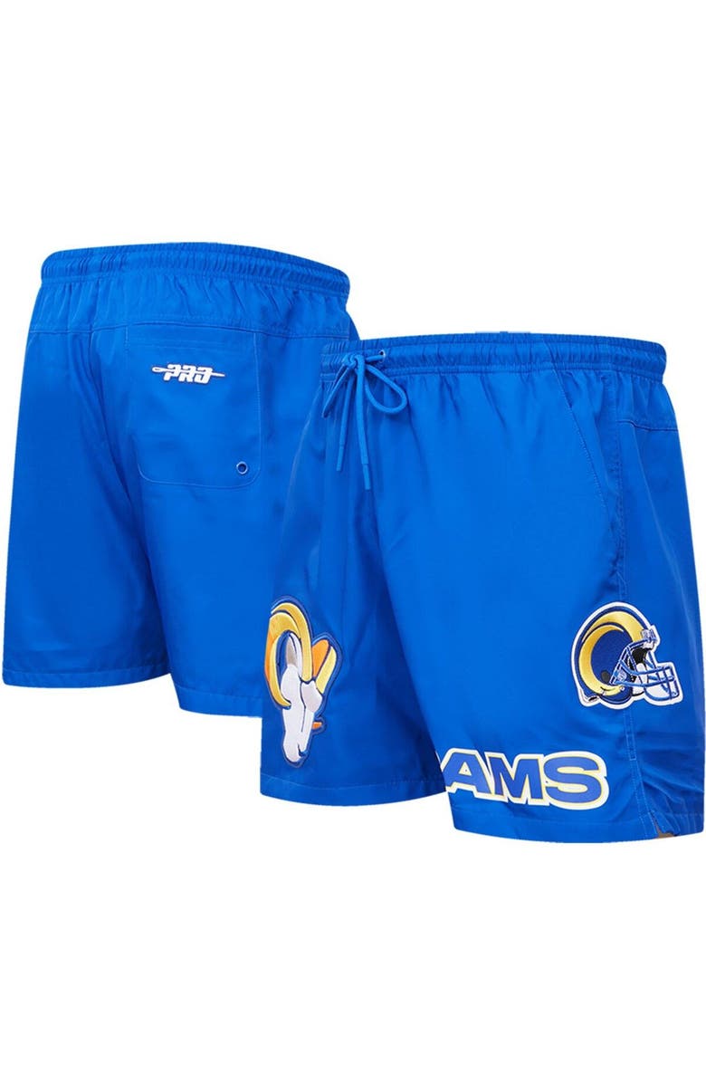 PRO STANDARD Men's Pro Standard Royal Los Angeles Rams Woven Shorts, Main, color, 