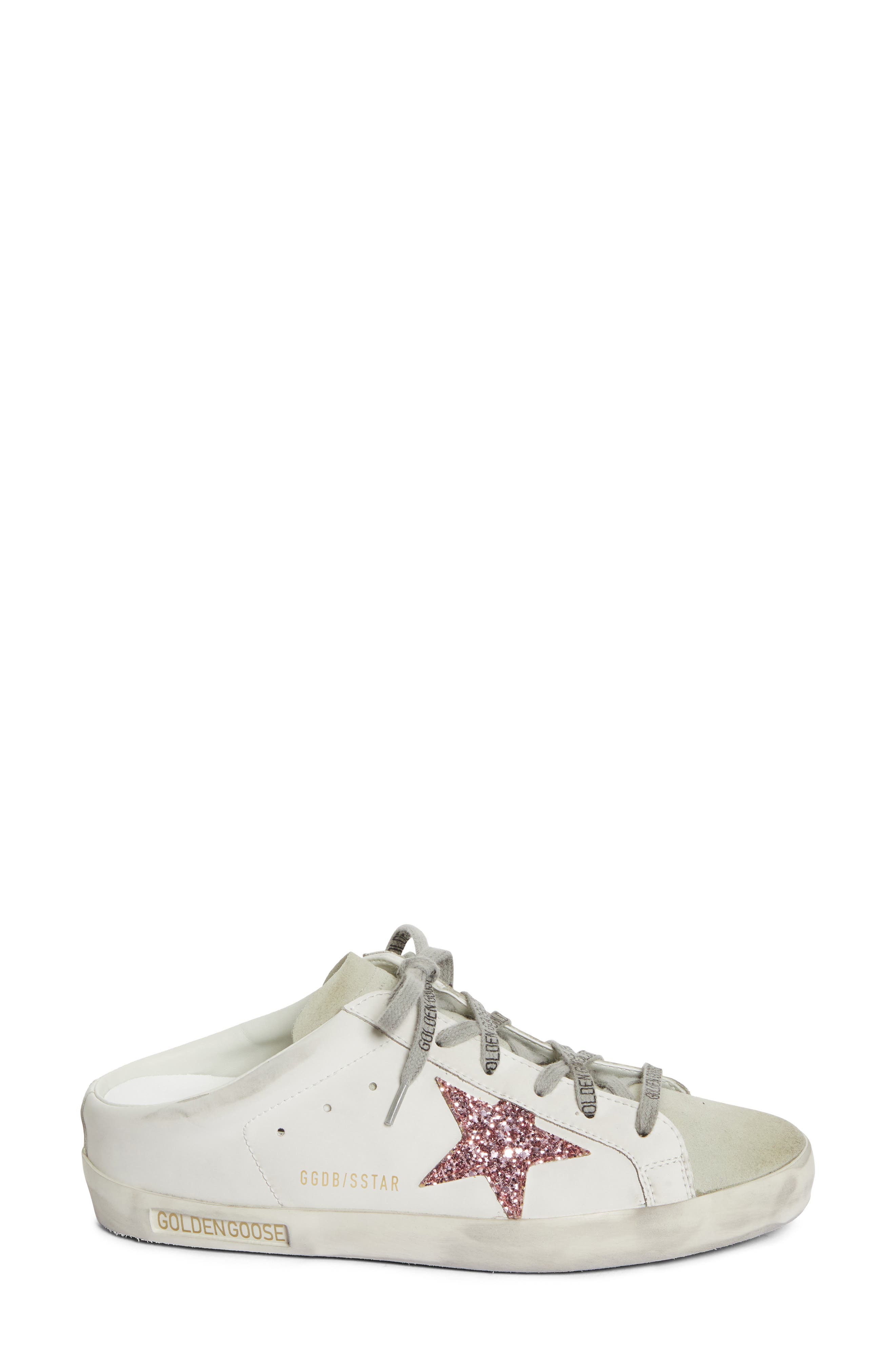 Golden Goose Super-Star Sabot Mule Sneaker, Alternate, color, White/ Pink