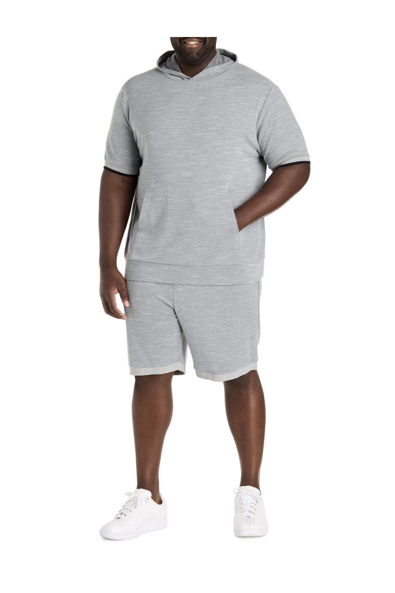 Big & Tall Textured Hoodie, Alternate, color, HIGH RISE GREY