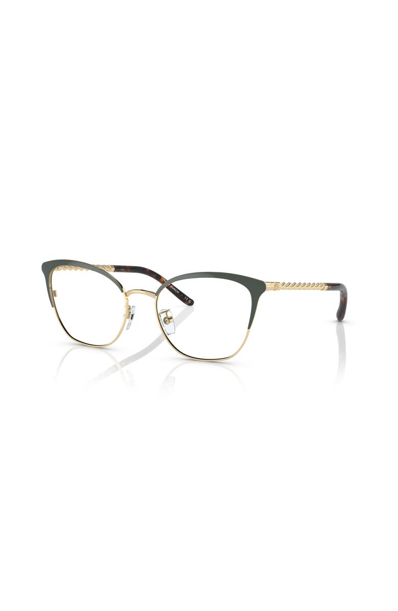 Tory Burch 53mm Square optical glasses, Main, color, Gold