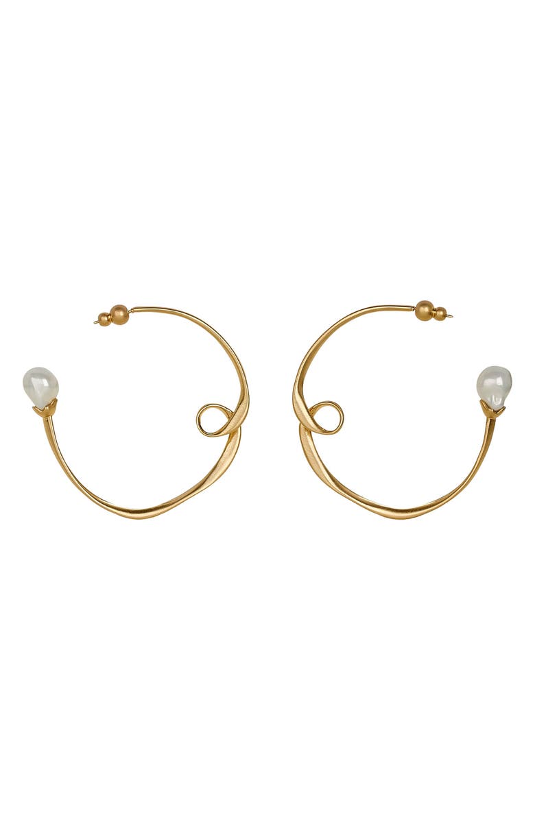 Cult Gaia Rena Hoop Earrings, Main, color, 