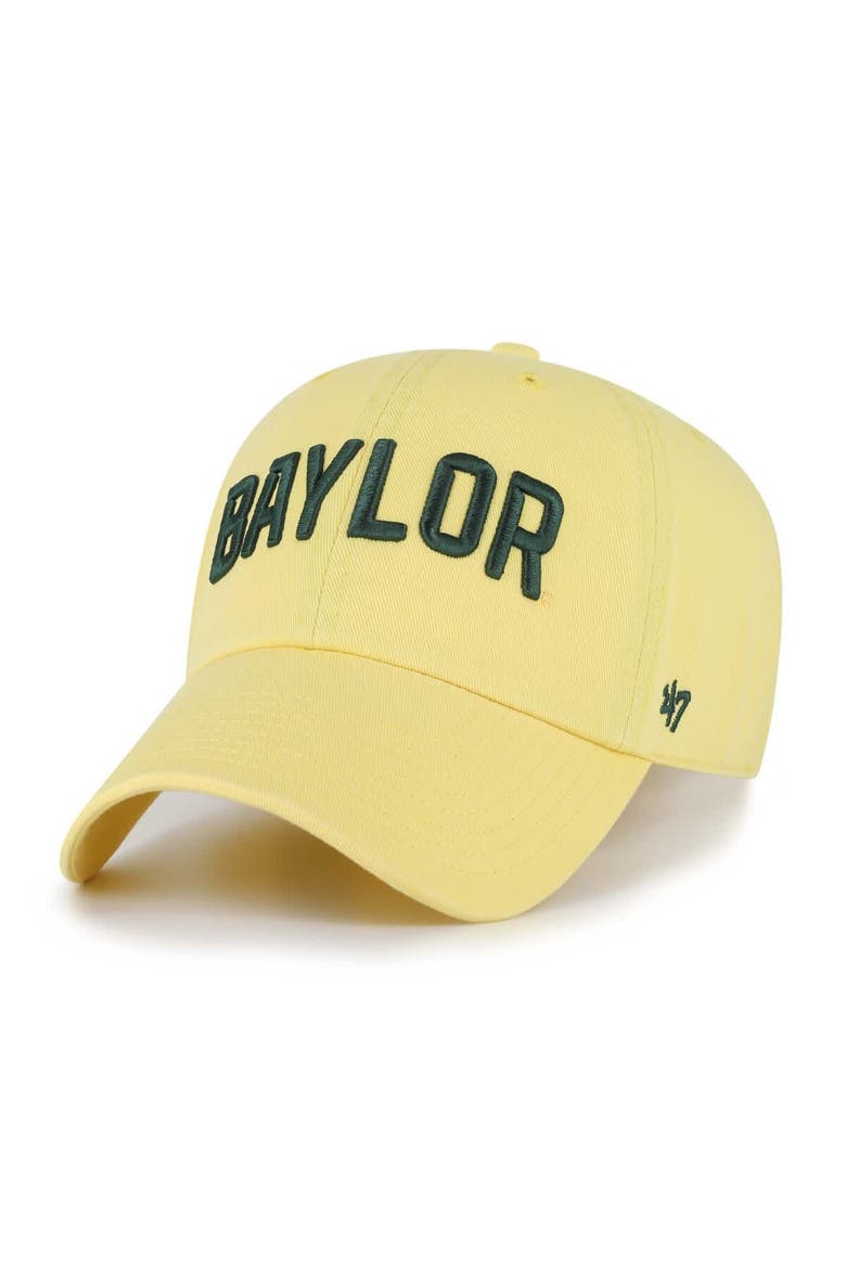 Men's '47 Maize Baylor Bears Clean Up Adjustable Hat, Main, color, Maize