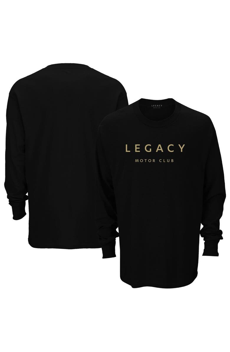 CHECKERED FLAG Men's Checkered Flag Black Legacy Motor Club Team Long Sleeve T-Shirt, Main, color, 