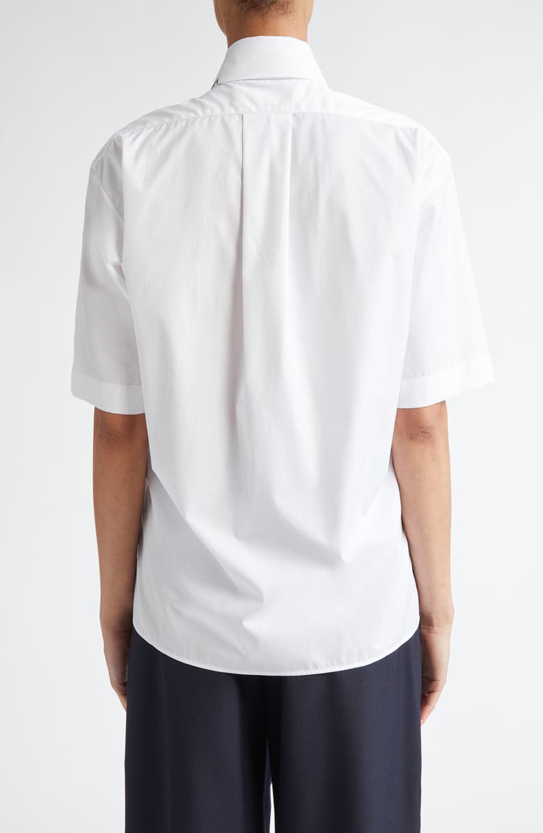 Marni Embroidered Cotton Poplin Button-Up Shirt, Alternate, color,