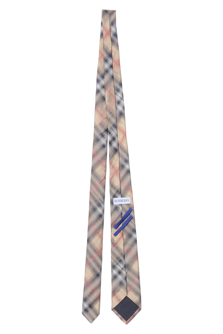 Manston Check Jacquard Silk Tie, Alternate, color, SAND IP CHECK