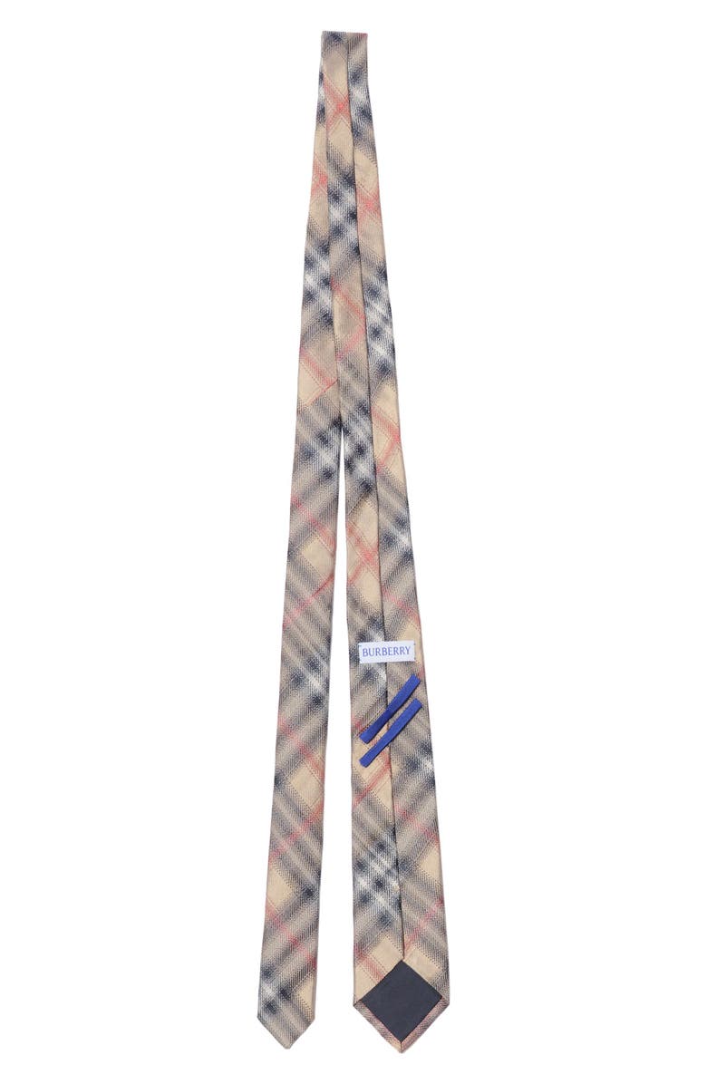 Burberry Manston Check Jacquard Silk Tie, Alternate, color, Sand Ip Check