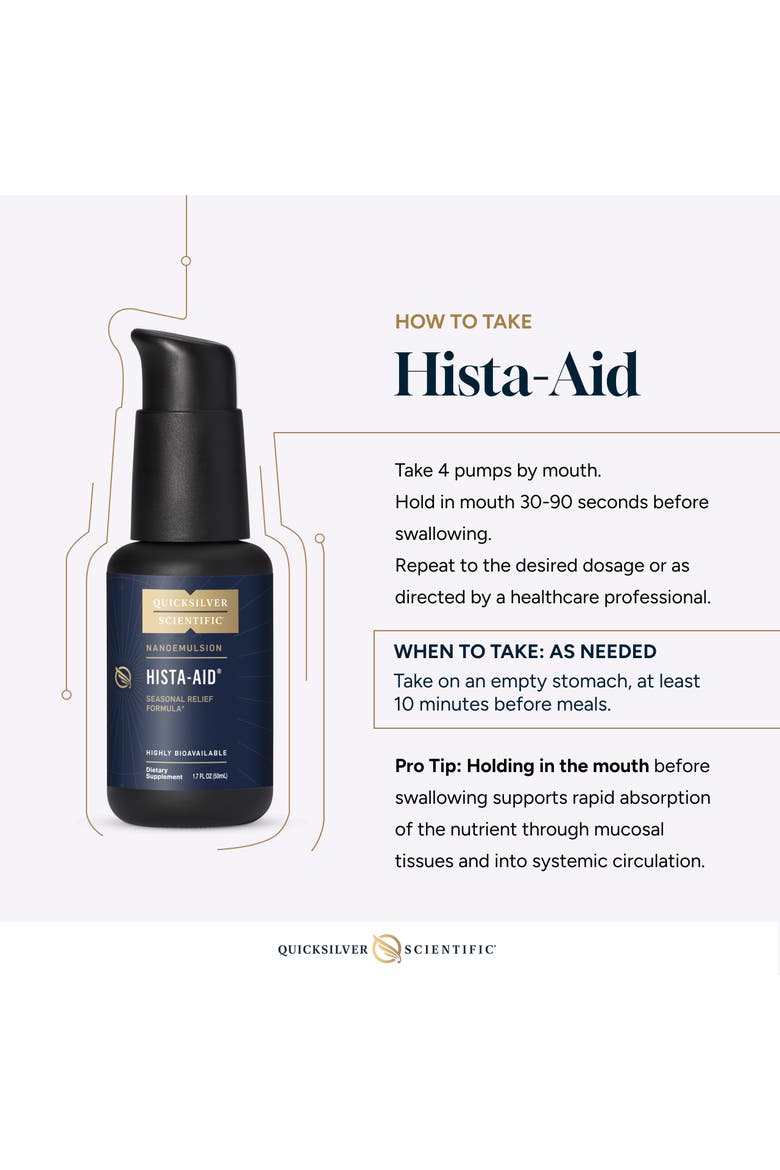 Nanoemulsified Hista-Aid Vitamin C Quercetin and Luteolin Liquid Supplement, Alternate, color, None