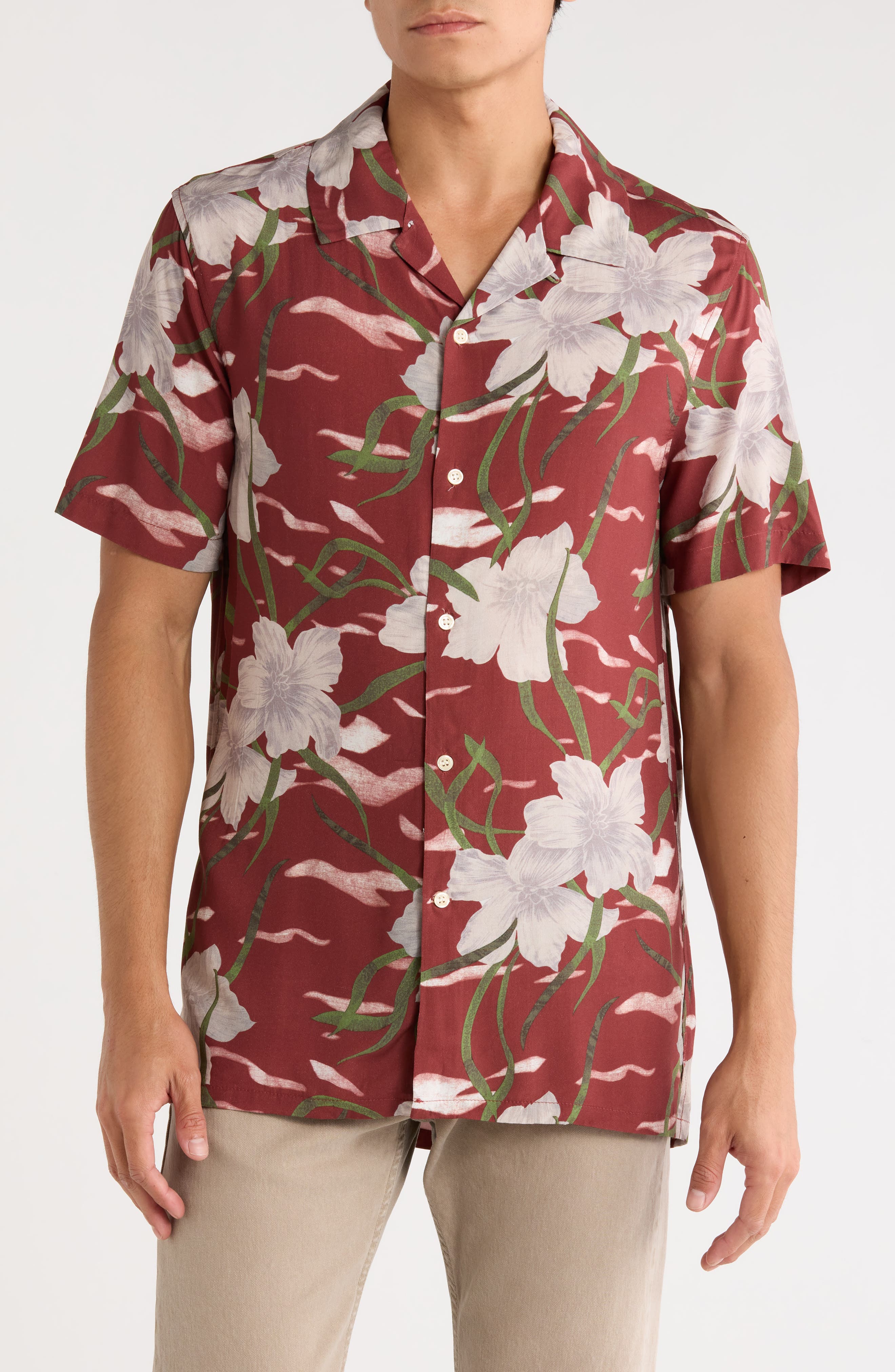 INDUSTRY REPUBLIC CLOTHING Floral Camp Shirt