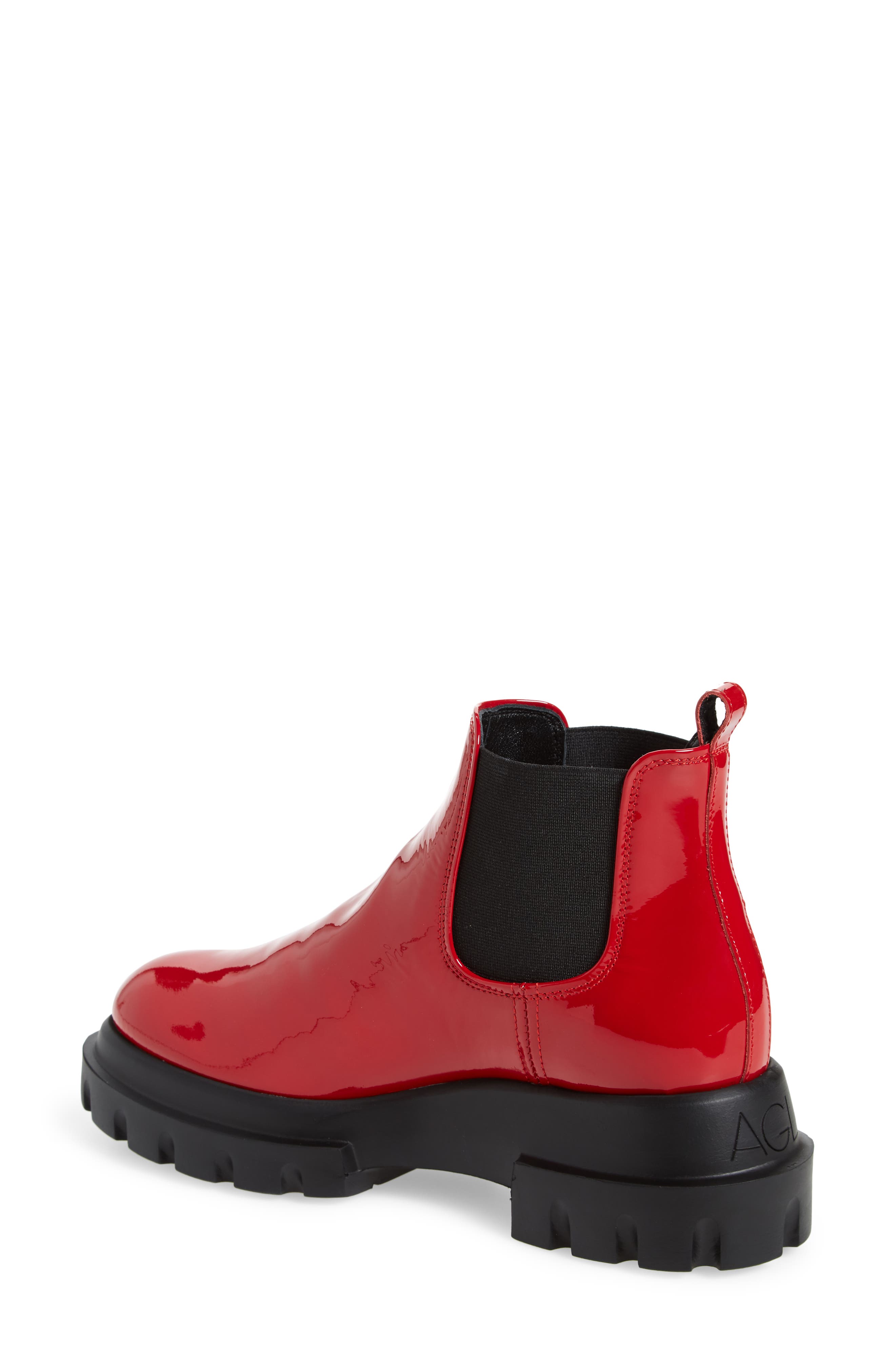 Maxine Chelsea Boot, Alternate, color, RED PATENT