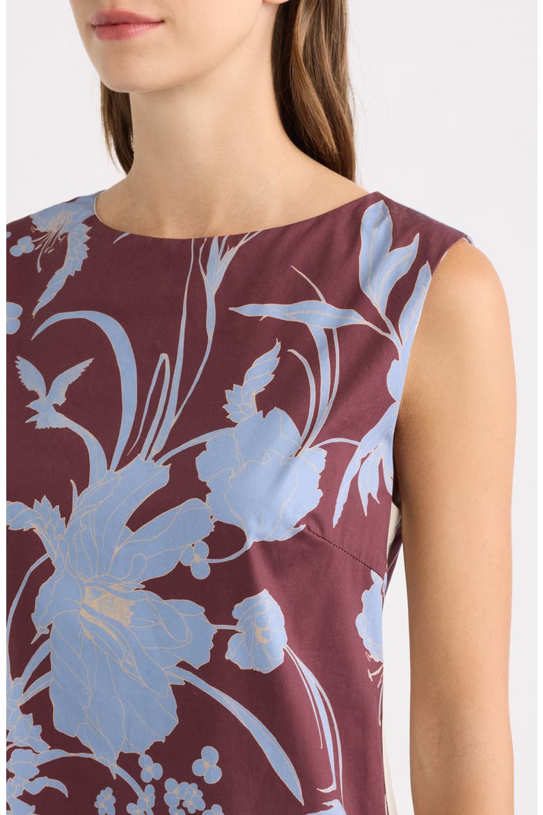 Elorna Sleeveless Minidress, Alternate, color, BURGUNDY FLORAL