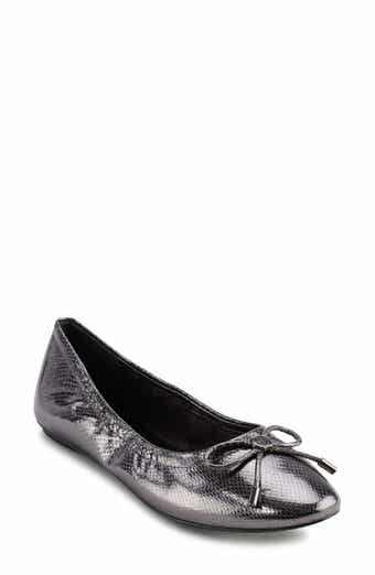KARL LAGERFELD PARIS Velma Metallic Ballet Flat