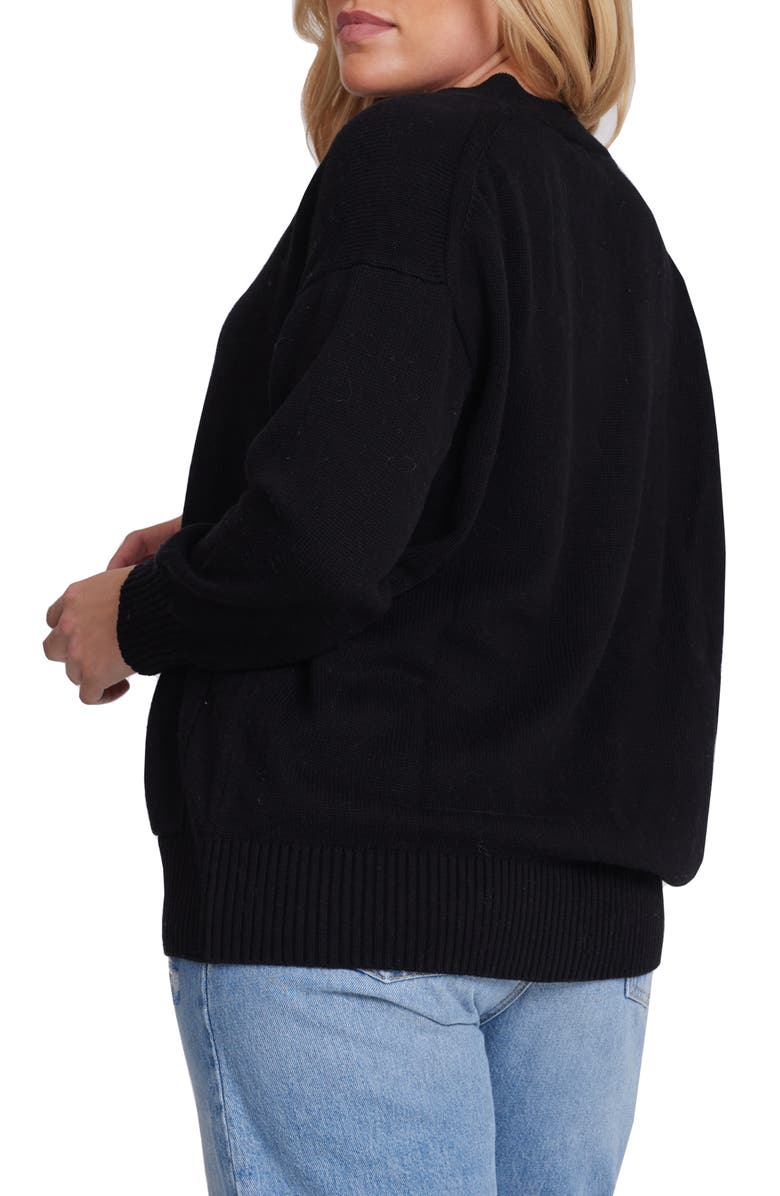 MINNIE ROSE Oversize Cotton & Cashmere Cardigan, Alternate, color,