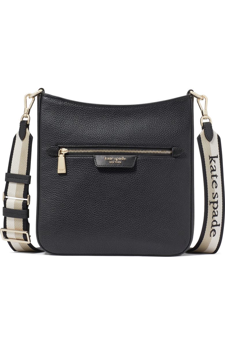 Kate Spade New York hudson pebble leather messenger bag, Main, color,